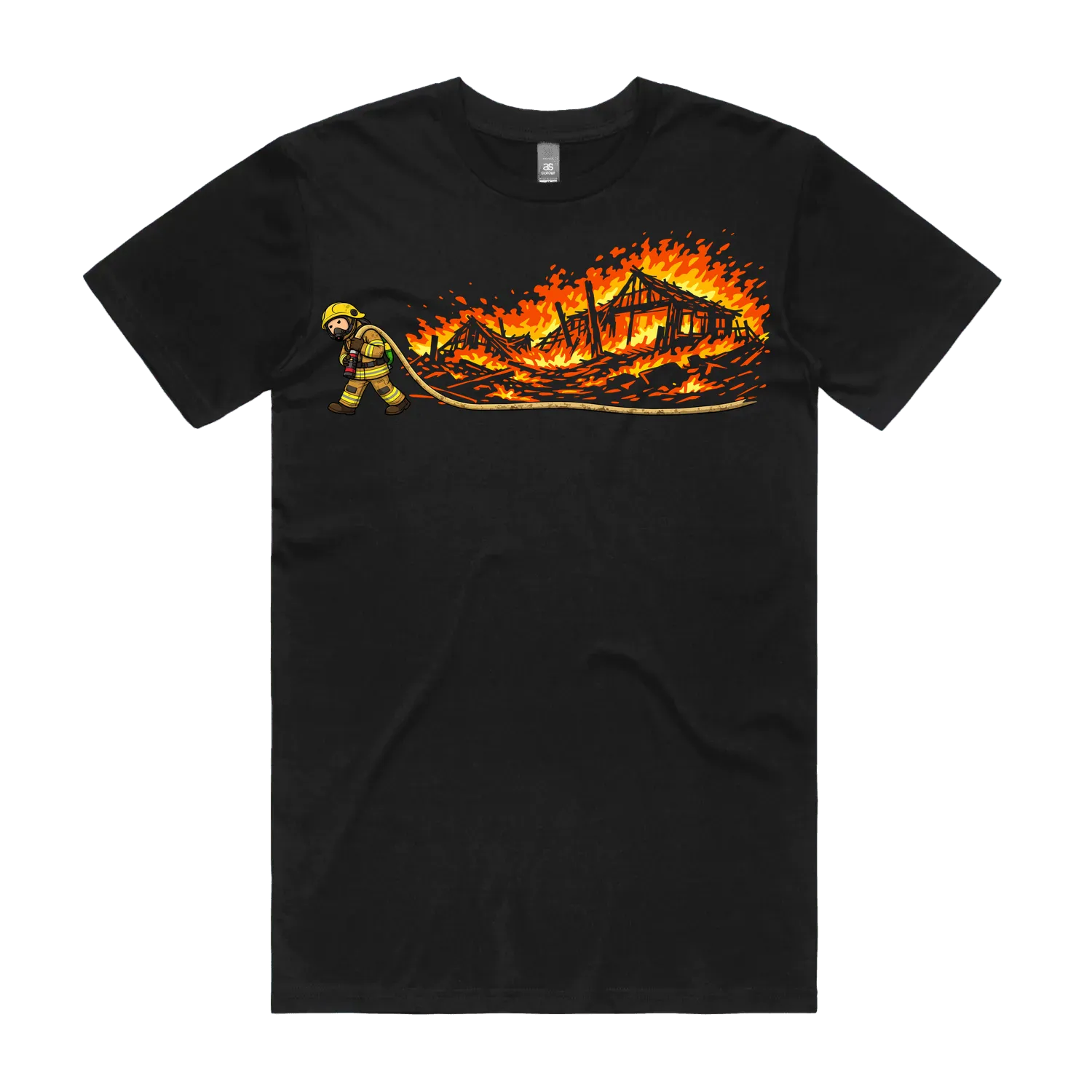 Black front flat lay
