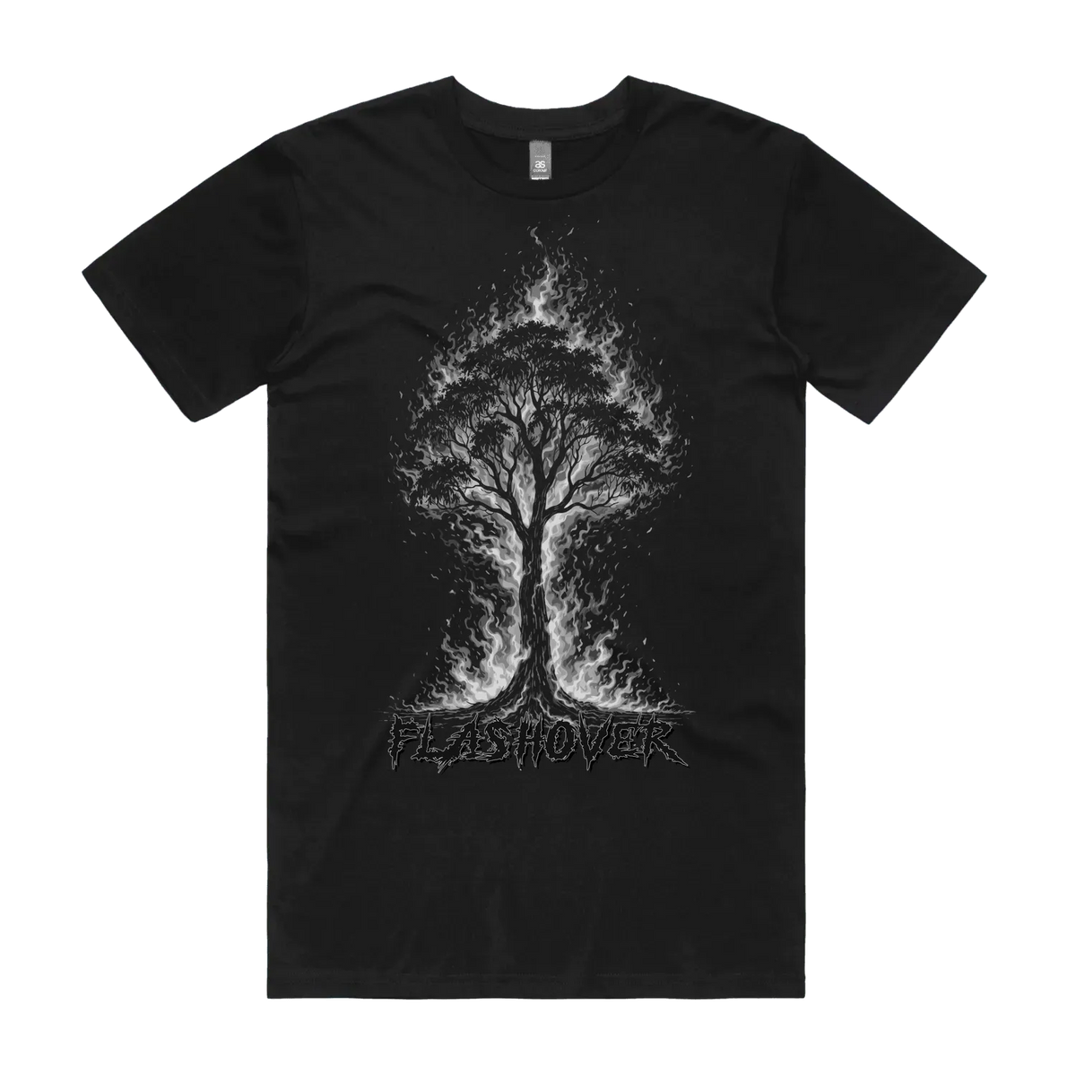 Black front flat lay