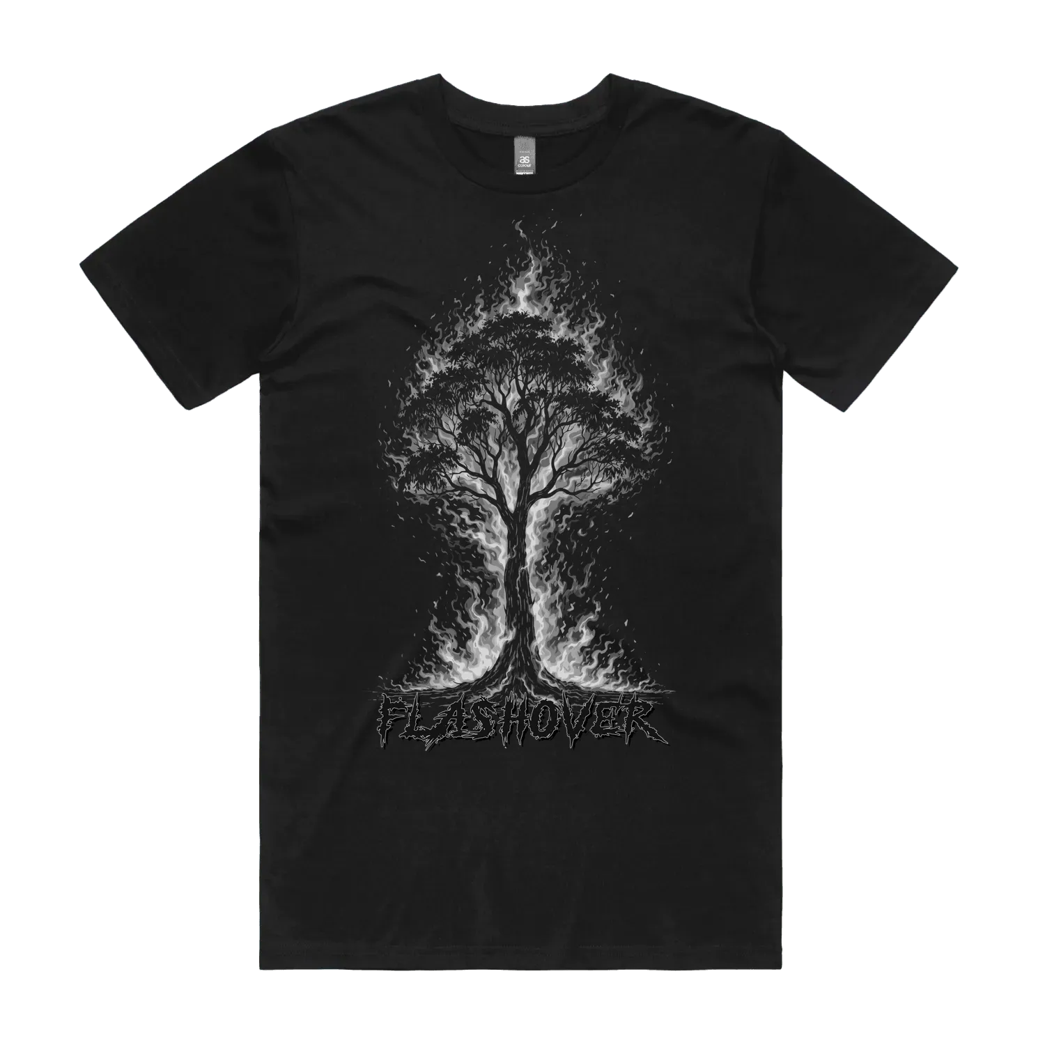 Black front flat lay