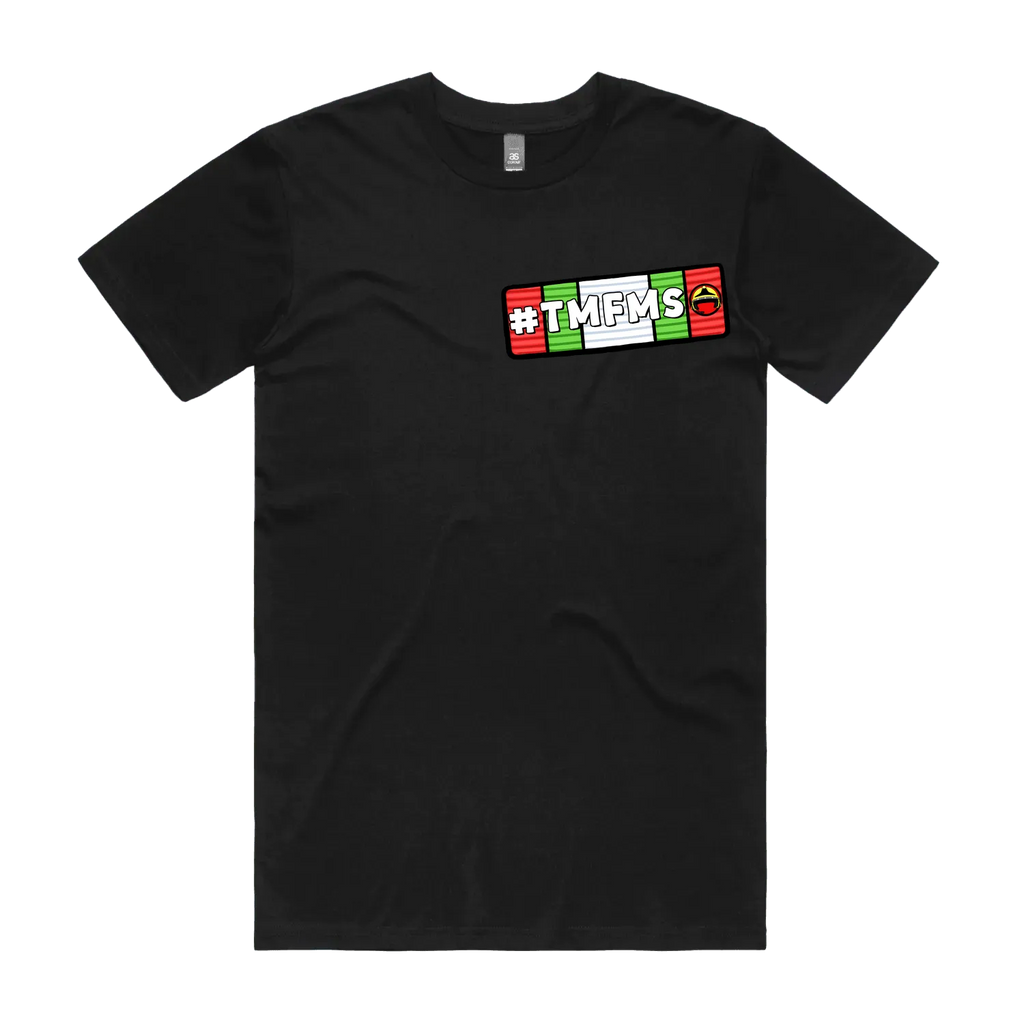 Black front flat lay