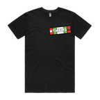 Black front flat lay