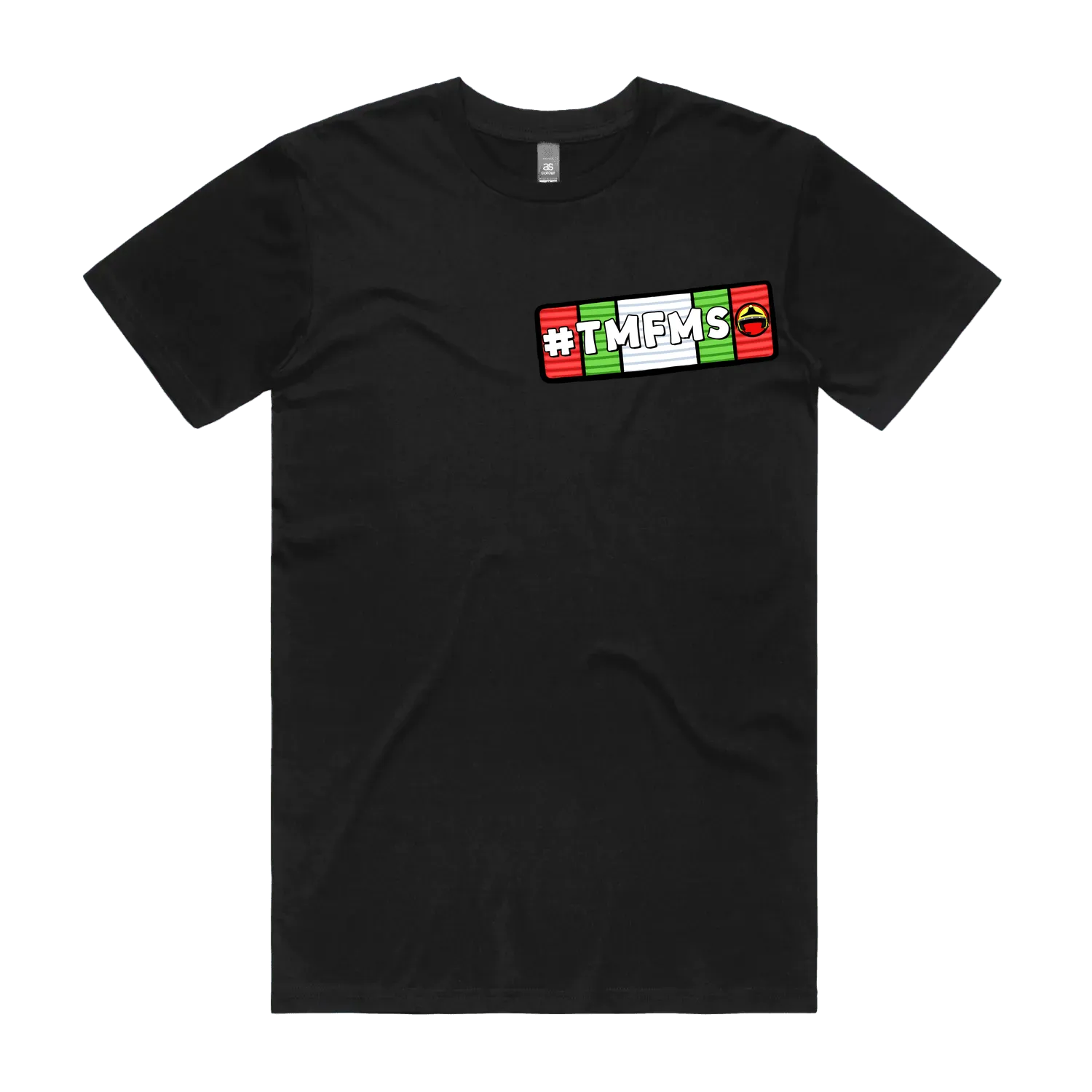 Black front flat lay