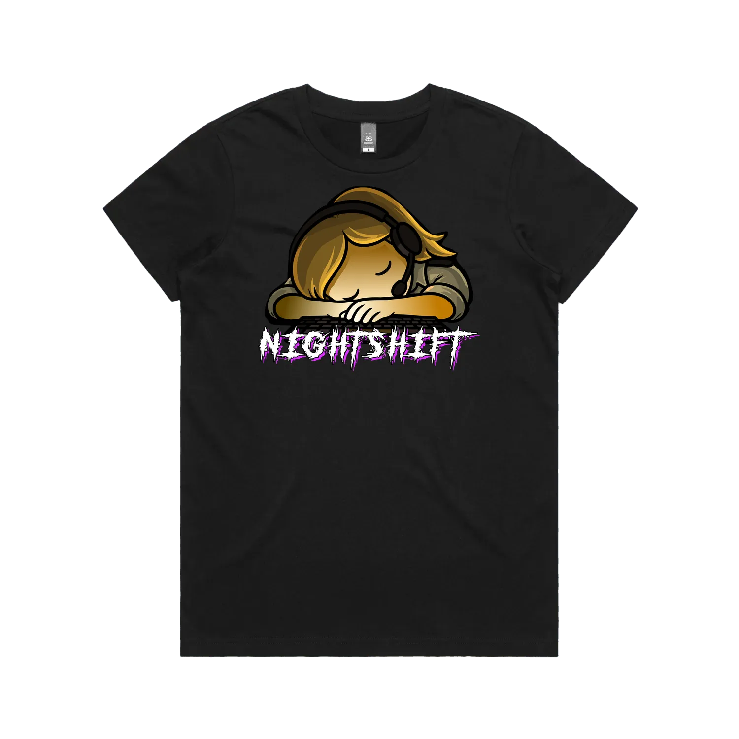 Black front flat lay