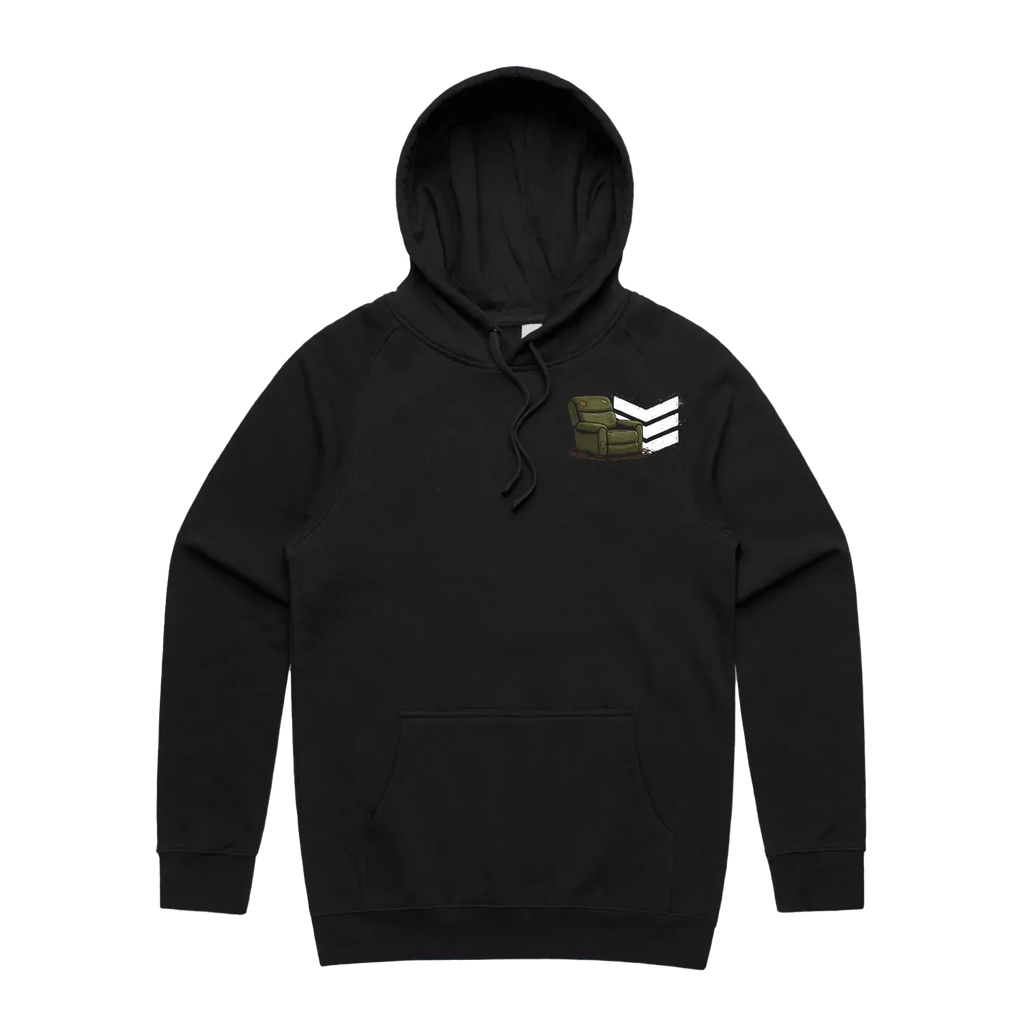 Black front flat lay