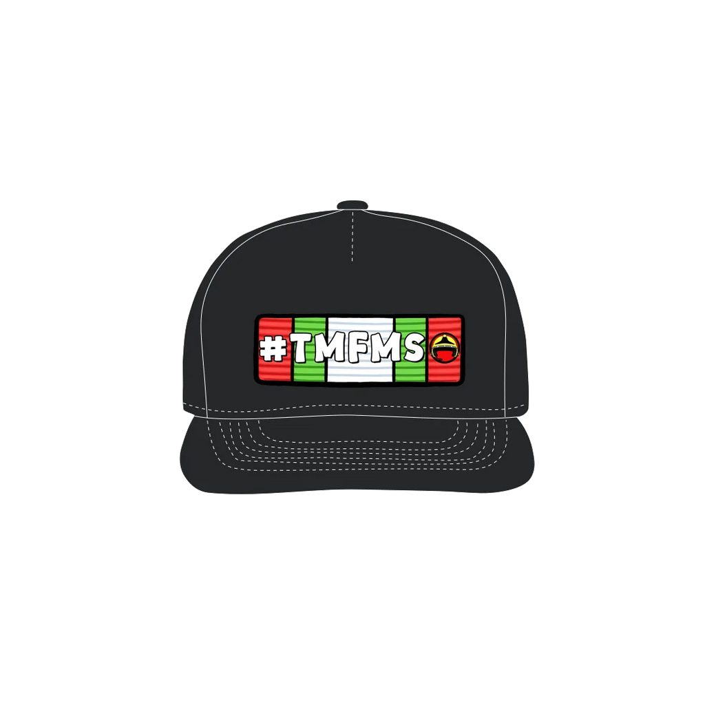 Black front flat lay