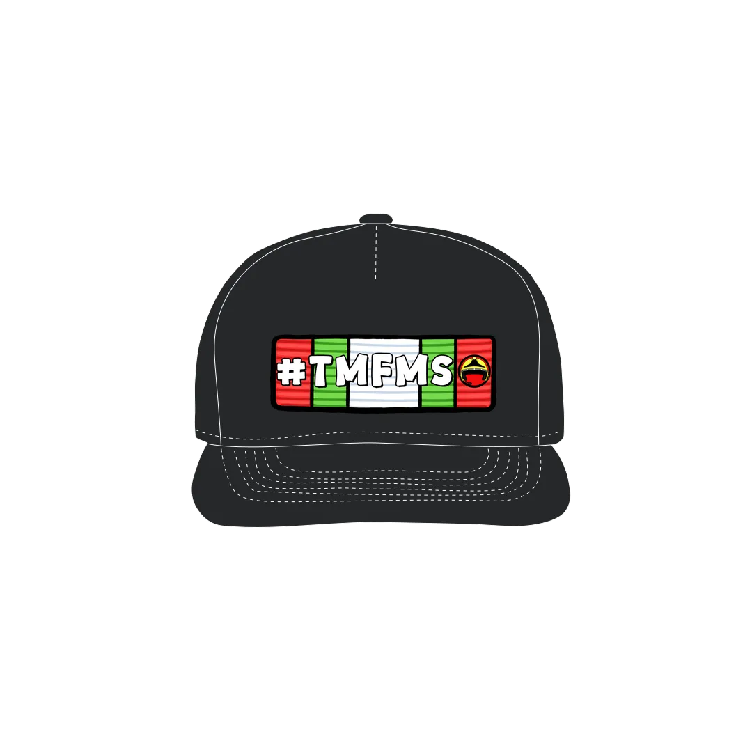 Black front flat lay