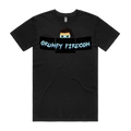 Black front flat lay