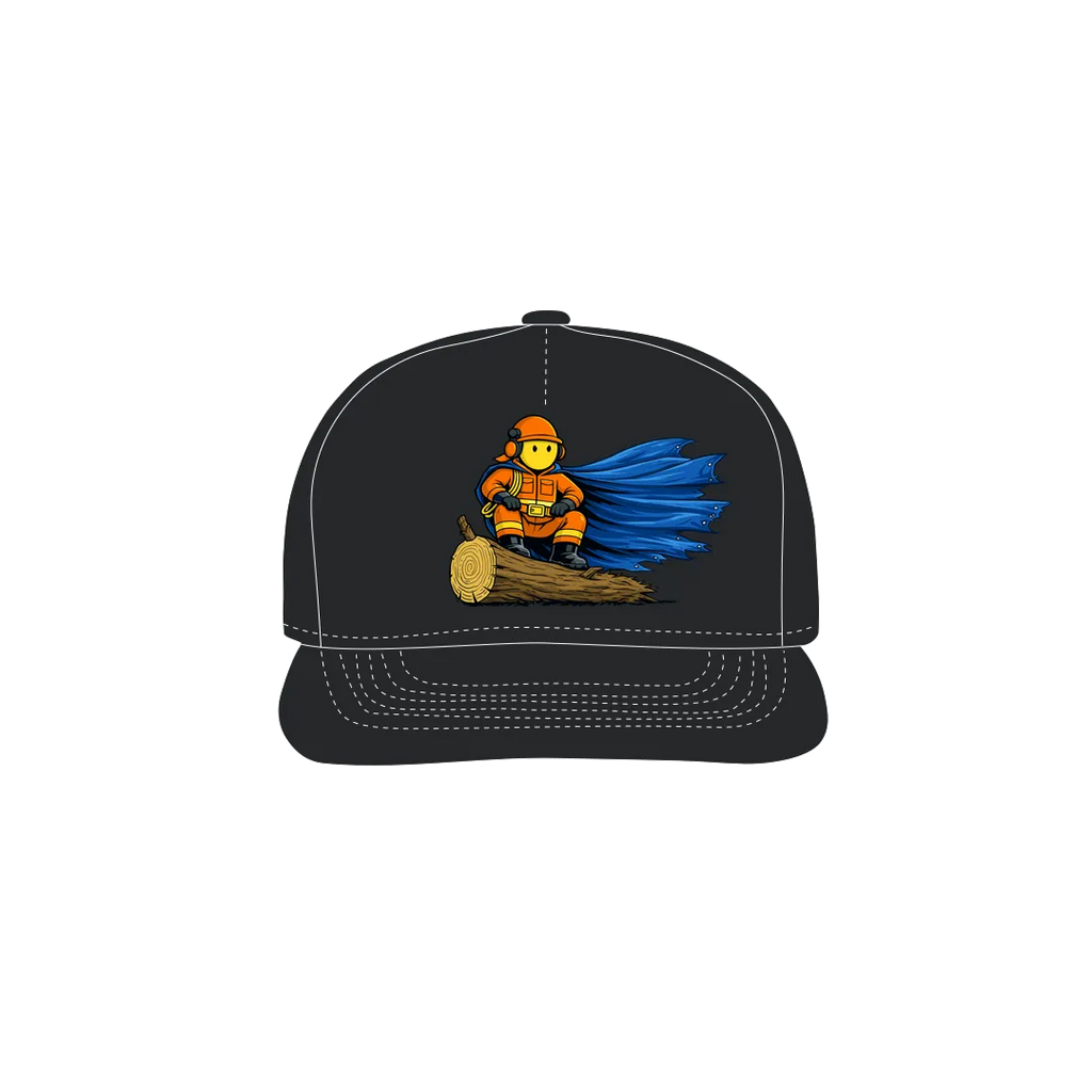 Black front flat lay