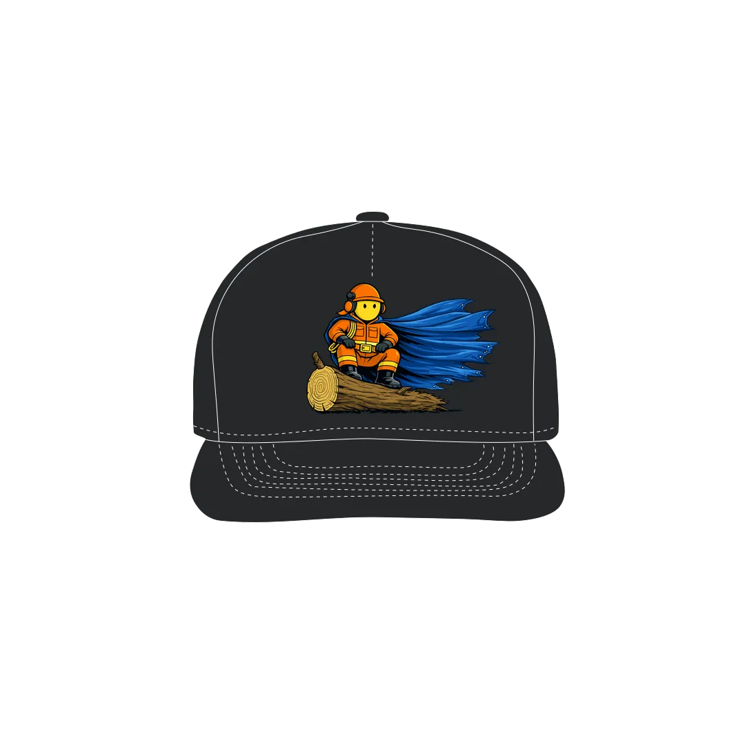 Black front flat lay