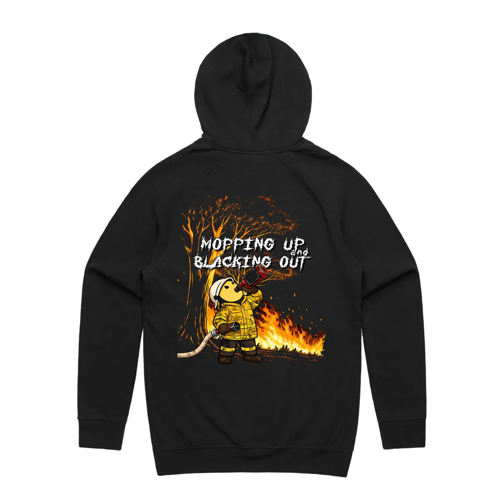 Mopping up and Blacking Out Double Sided Hoodie