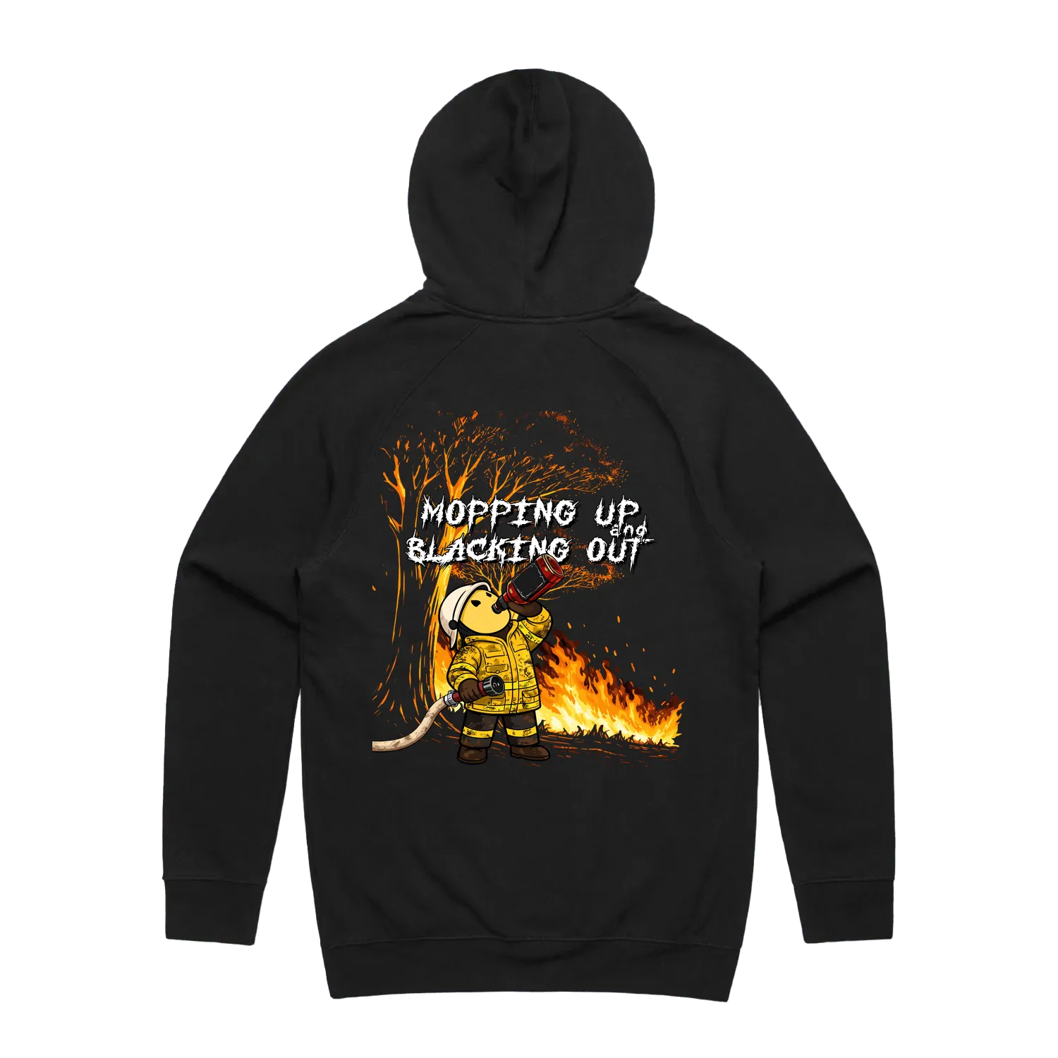 Mopping up and Blacking Out Double Sided Hoodie