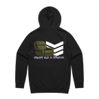 Crusty Old 3 Striper - Double Sided Hoodie