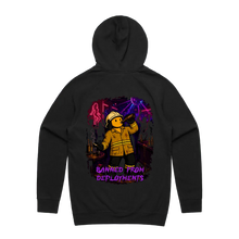 Banned from Deployments hoodie, black back print