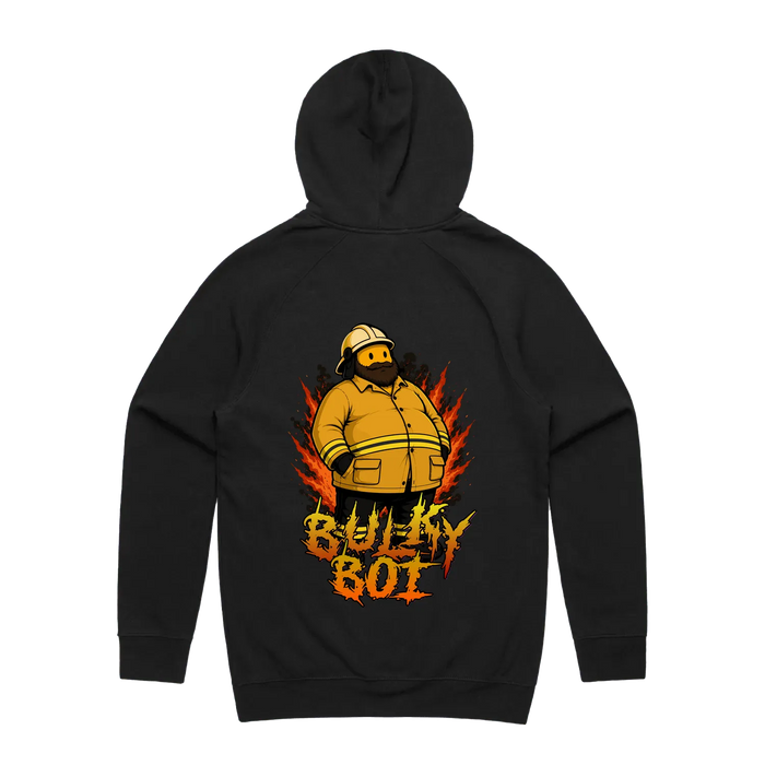 Bulky Boi hoodie, black back print