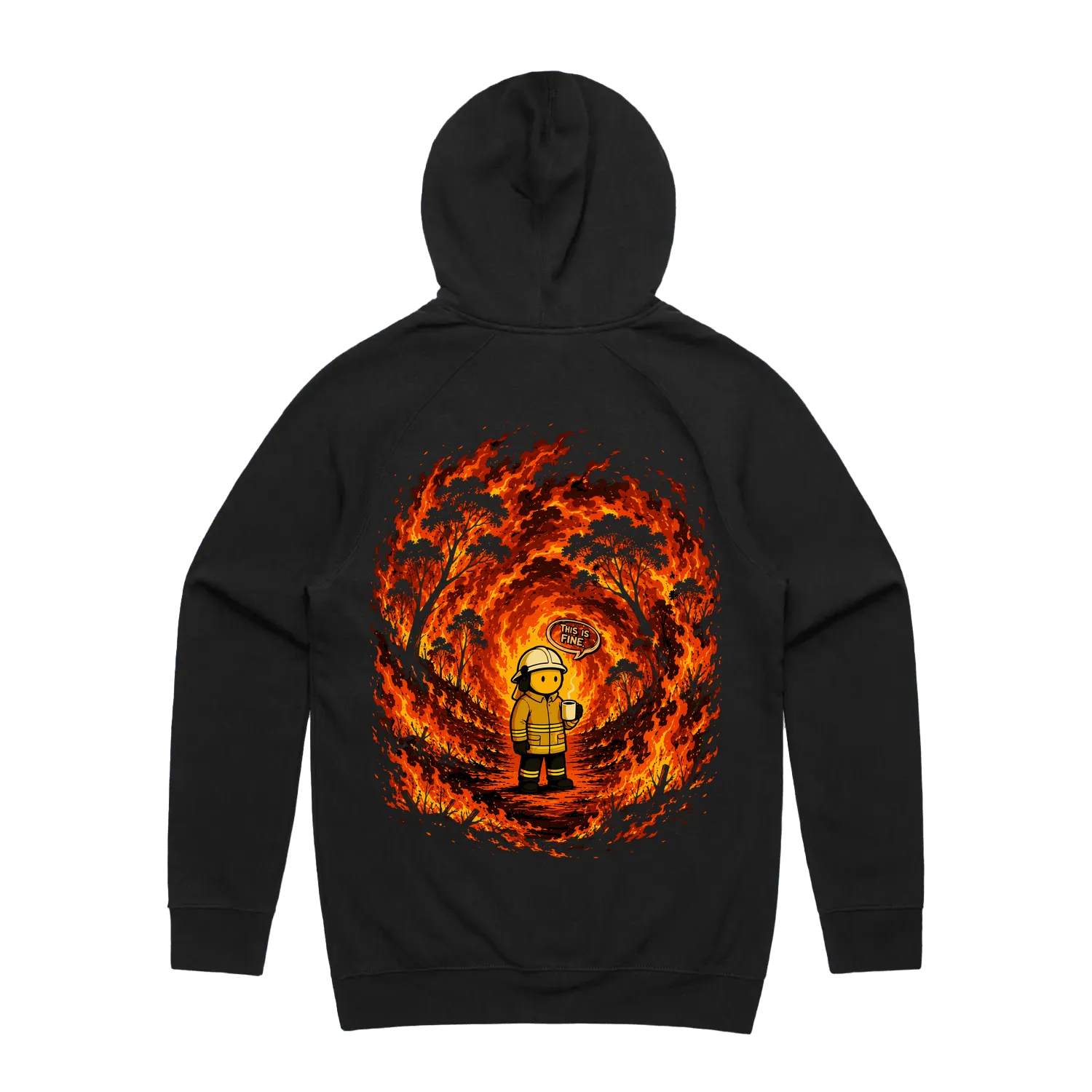 This is fine - Double Sided Hoodie