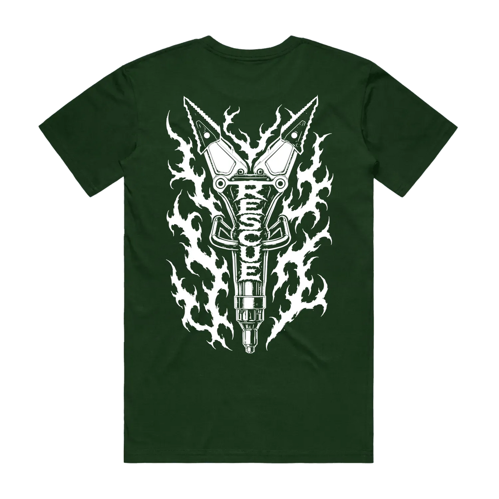 Forest Green back flat lay