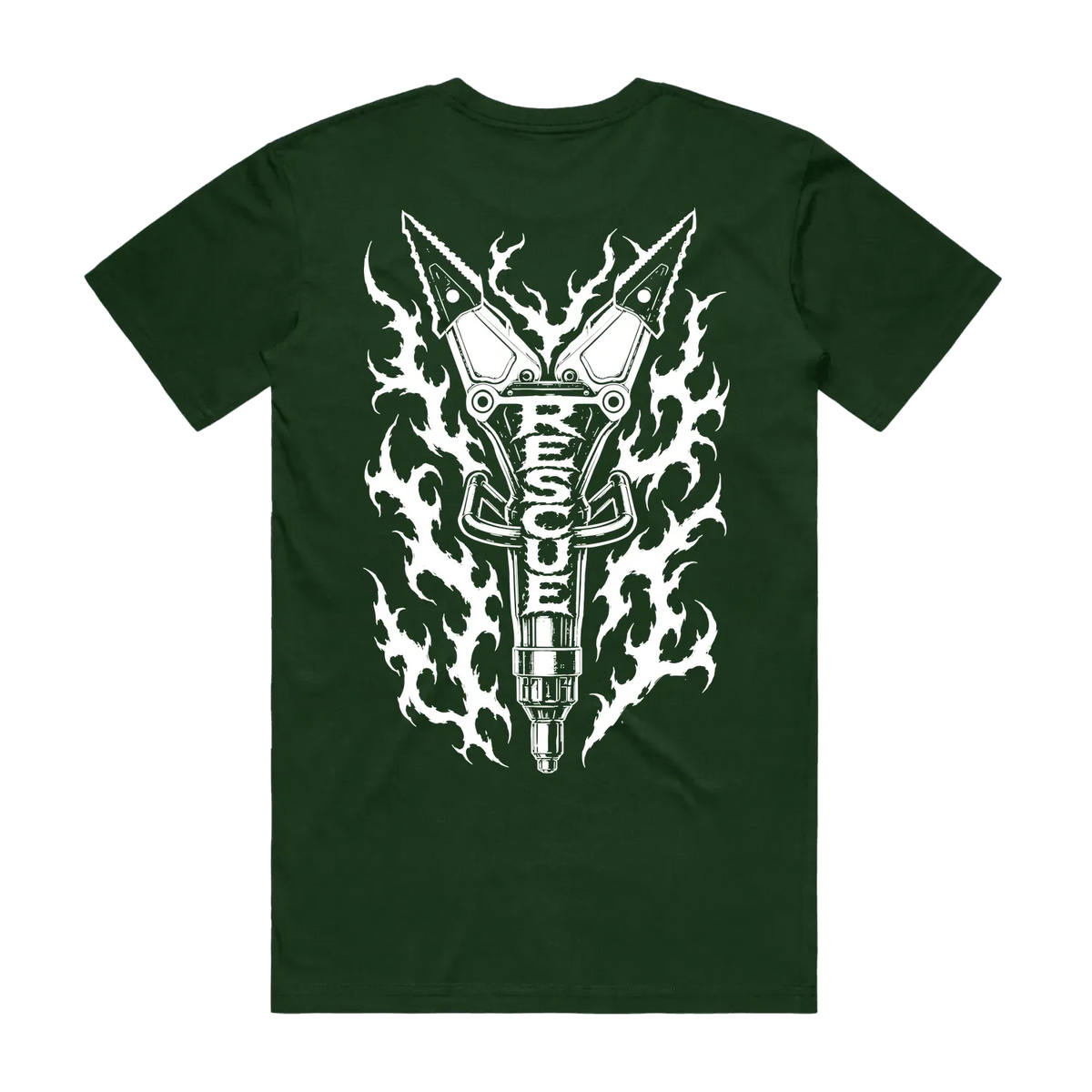 Forest Green back flat lay