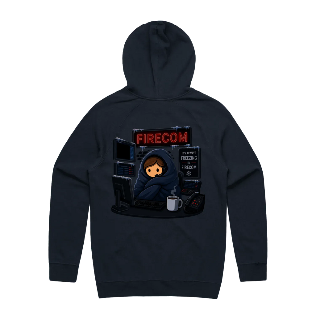 Freezing in Firecom - Double Sided Hoodie