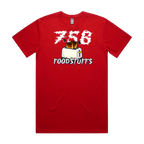 Red front flat lay