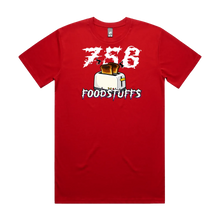 Red front flat lay