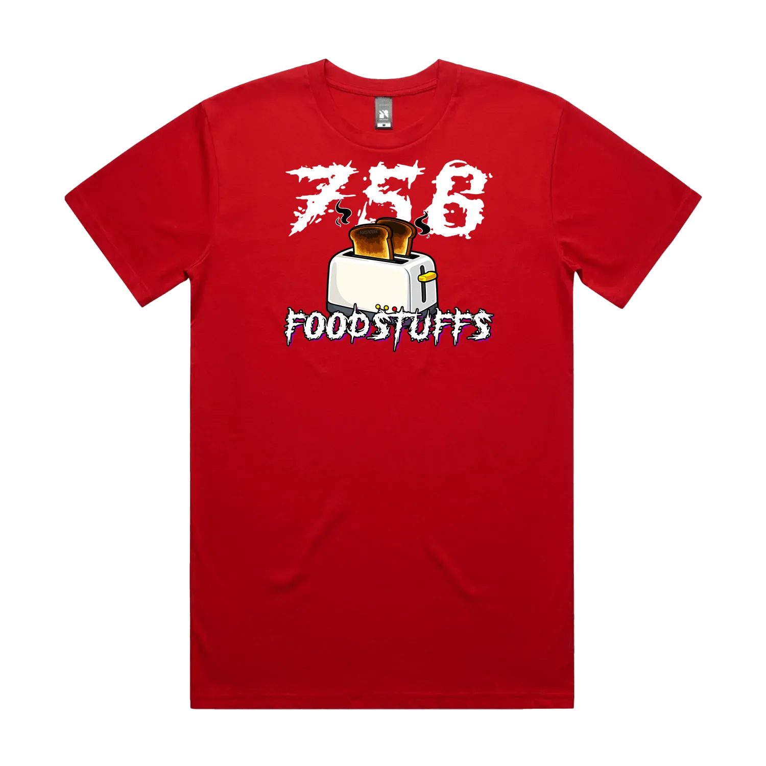 Red front flat lay