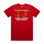Red front flat lay